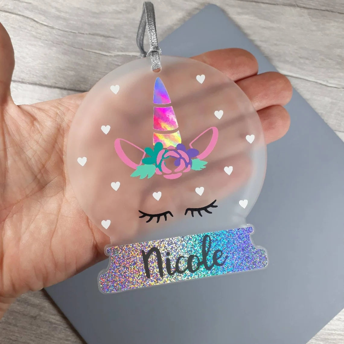 Unicorn Snow Globe Decoration | Unicorn Bauble