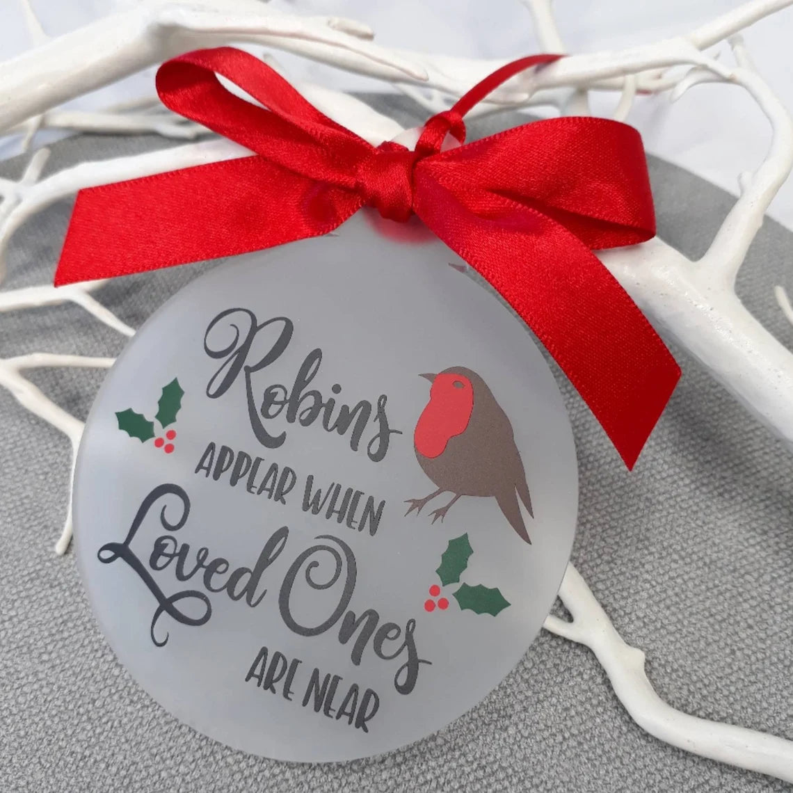 Robins Appear When Loved Ones Are Near | Memorial Robin Bauble