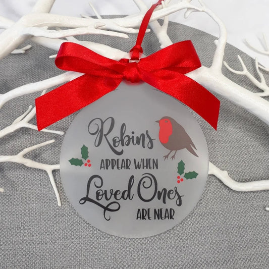 Robins Appear When Loved Ones Are Near | Memorial Robin Bauble